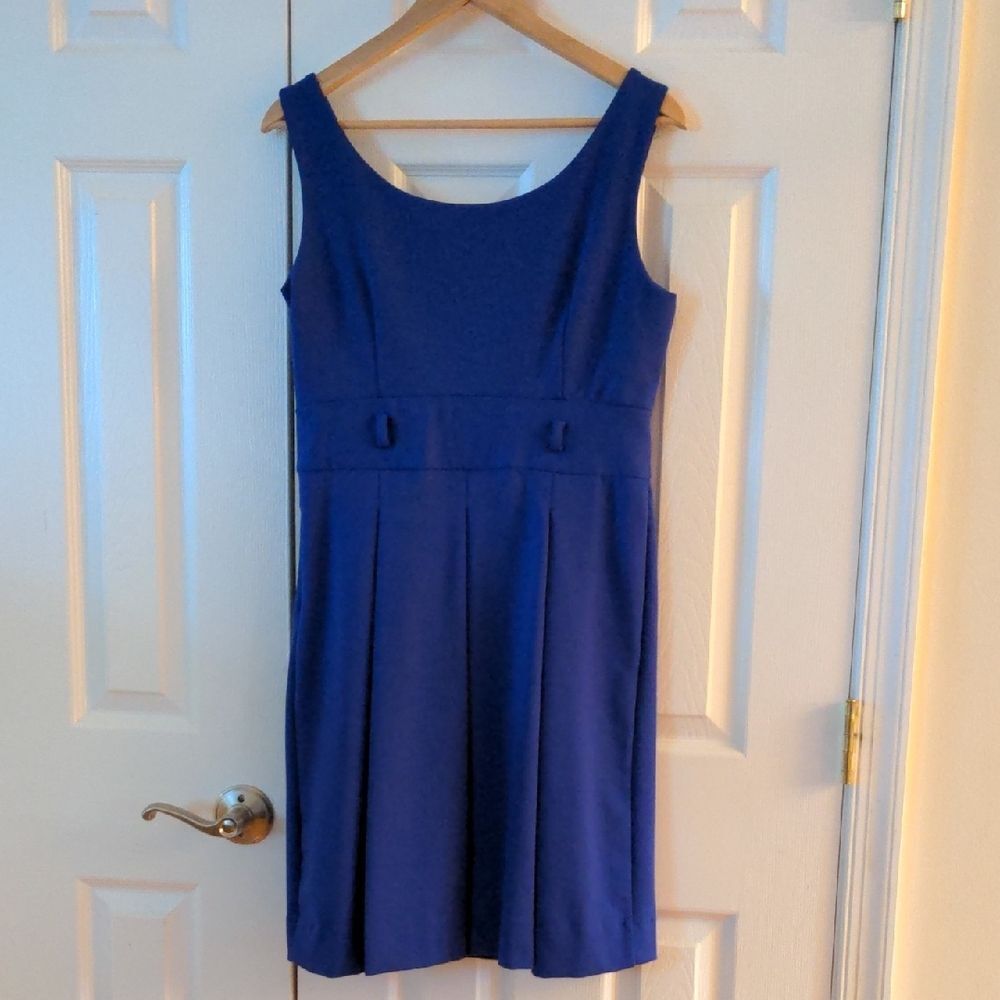 New York & Company Blue Ruched mini Dress - Picture 8 of 12